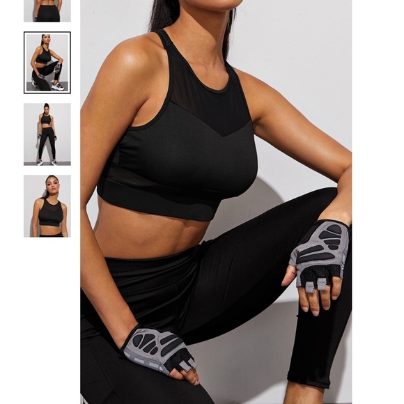 BLACK LIGHT SUPPORT RACER BACK SPORTS BRA - Picture 3 of 5